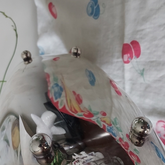 Sheffield silver 13"  oblong tray with silver Balled feet - Picture 8 of 13